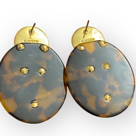 162‎ J. Crew Tortoise Rhinestone Flower Earrings - Picture 3 of 10